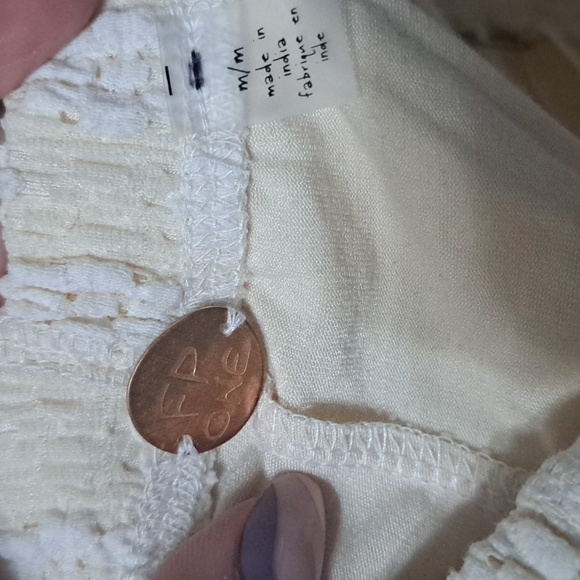 New Free People FP One Ona Lace Flare Pant in Ivory - Picture 9 of 9